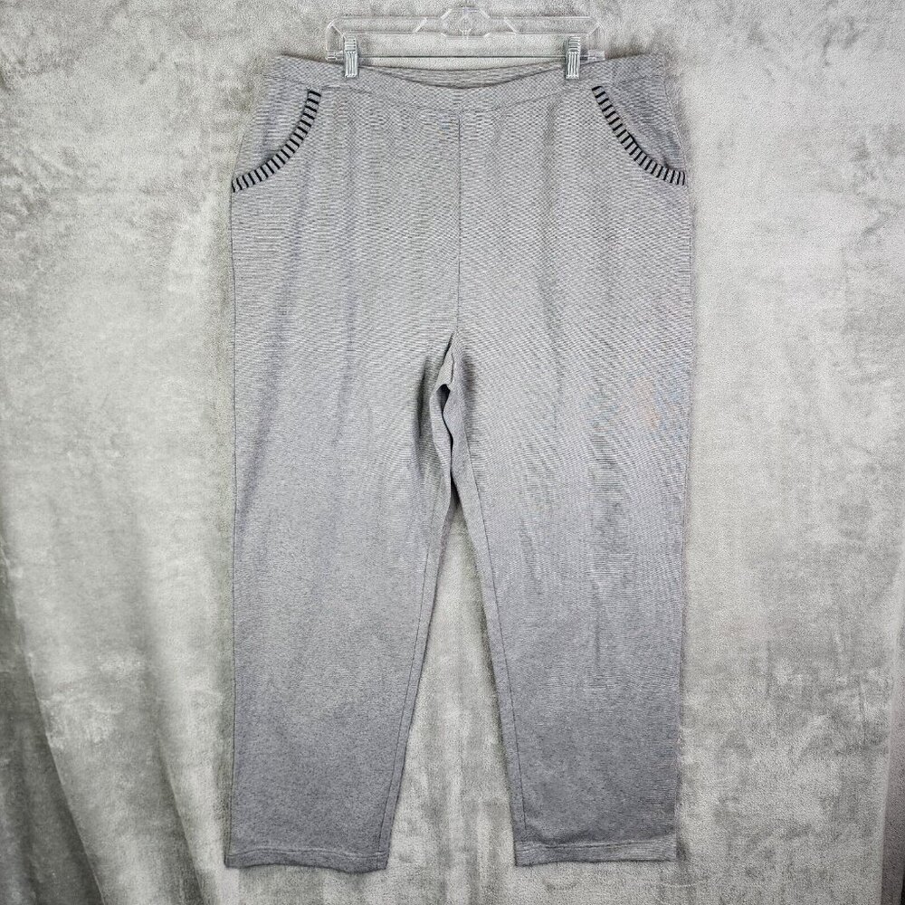 Womens Gray D & D Lifestyle Pull On Tapered Sweatpants Size 2X